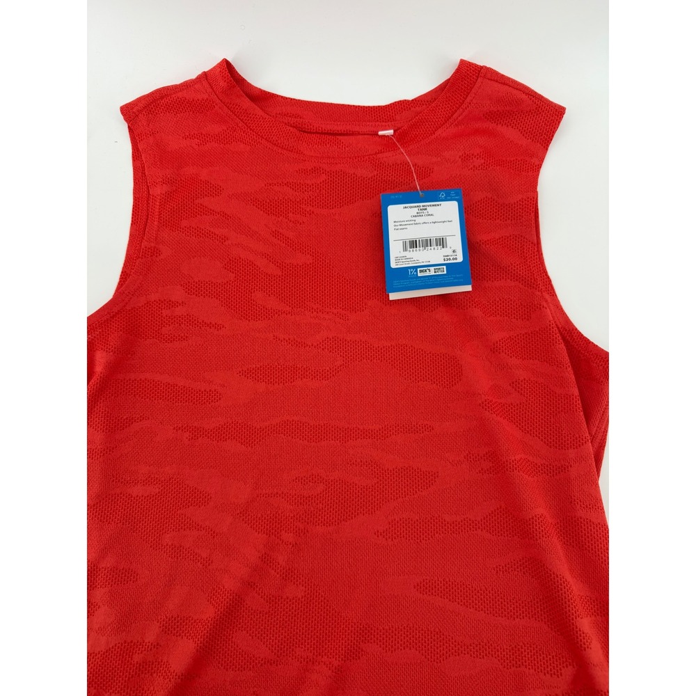 DSG Jacquard Movement Tank Top Red‎ Camo Athletic Workout Sleeveless Mens S NWT